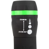 HyCell Zoom-Flashlight 1W-LED           bk zaklamp Zwart/groen