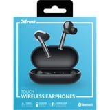 Trust Nika Touch Bluetooth Wireless Earphones in-ear oortjes Zwart, 23554, Bluetooth
