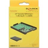 DeLOCK 2.5″ Converter SATA 22 pin > 1 x M.2 key B + 1 x mSATA - 9.5 mm 