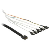DeLOCK Cable mini SAS SFF-8087 > 4 x SATA 7 pin, 0,5m kabel 83313, + Sideband