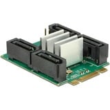 DeLOCK Converter M.2 Key B+M > Hybrid 4 x SATA adapter 62850