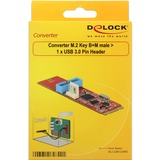 DeLOCK Converter M.2 Key B+M male > 1 x USB 3.0 Pin Header 