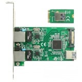 DeLOCK Converter M.2 Key B+M male > 2 x Gigabit LAN netwerkadapter Low Profile