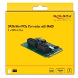 DeLOCK Mini PCIe Converter naar 2xSATA met RAID 