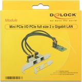 DeLOCK Mini PCIe I/O PCIe full size 2 x Gigabit LAN netwerkadapter Low Profile