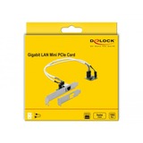 DeLOCK Mini PCle I/O PCle half size 1x Gigabit Lan netwerkadapter Low Profile