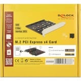 DeLOCK PCI Express Card > 4 x internal M.2 Key B RAID raid-kaart 
