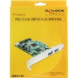 DeLOCK PCIe Card naar 2 x external USB 3.0/2 x internal SATA 6 Gb/s controller 89359