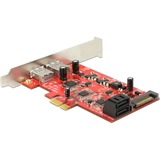 DeLOCK PCIe kaart 2x USB3.0 + 2x Sata 6Gb/s controller Low Profile