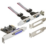 DeLOCK PCI Express card 2 x serial, 1x parallel interface kaart 89129, Lite retail