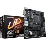 GIGABYTE A520M H, socket AM4 moederbord RAID, Gb-LAN, Sound, µATX