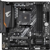 GIGABYTE AORUS B550M ELITE socket AM4 moederbord Zwart/grijs, RAID, Gb-LAN, Sound, µATX