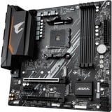 GIGABYTE B550M AORUS ELITE socket AM4 moederbord Zwart/grijs, RAID, Gb-LAN, Sound, µATX