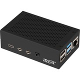 Joy-IT Aluminium behuizing voor Raspberry Pi 4 B Behuizing Zwart