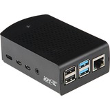 Joy-IT Aluminium behuizing voor Raspberry Pi 4 B Behuizing Zwart