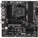 MSI B550M PRO-VDH WIFI socket AM4 moederbord Zwart, RAID, Gb-LAN, WiFi, BT, Sound, µATX