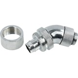 Alphacool 16/10 compression fitting 45° draaibaar G1/4 verbinding Chroom