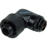 Alphacool 16/10 compression fitting 90° draaibaar G1/4 verbinding Zwart