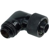 Alphacool 16/10 compression fitting 90° draaibaar G1/4 verbinding Zwart