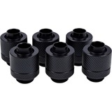 Alphacool Eiszapfen 13/10mm Compression fitting verbinding Zwart, 6 stuks