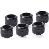 Alphacool Eiszapfen PRO 16 mm HardTube Fitting G1/4 - Deep Black verbinding Zwart, 6 stuks