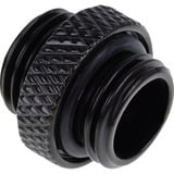 Alphacool Eiszapfen double nippel G1/4 outer thread to G1/4 outer thread verbinding Zwart, voor zachte slangen (PVC, silicone, neopreen)