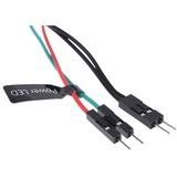 Alphacool Powerbutton met push-button 19mm red lighting - deep black schakelaar Zwart, Rode LED