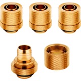 Corsair Hydro X Series XF Compression 10/13mm (3/8" / 1/2") ID/OD  verbinding Goud, 4 stuks