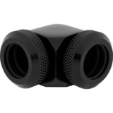 Corsair Hydro X Series XF Hardline 90° 12mm OD  verbinding Zwart, 2 stuks