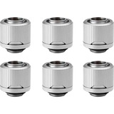 EKWB EK-Quantum Torque 6-Pack STC 12/16 -Satin Titanium verbinding Zilver, 6 stuks