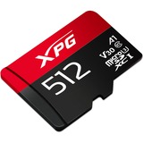 ADATA XPG 512 GB microSDXC geheugenkaart Zwart/rood, UHS-I U3, Class 10, V30, A2