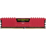 Corsair 16 GB DDR4-3200 Kit werkgeheugen Rood, CMK16GX4M2B3200C16R, Vengeance LPX, XMP