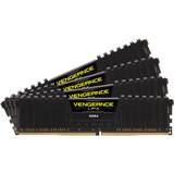 Corsair 64 GB DDR4-2666 Quad-Kit werkgeheugen Zwart, CMK64GX4M4A2666C16, Vengeance LPX, XMP