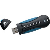 Corsair Flash Padlock 3 64GB Secure USB 3.0 Flash Drive usb-stick Zwart/blauw, CMFPLA3B-64GB