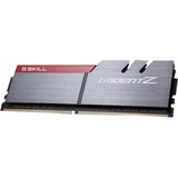 G.Skill 16 GB DDR4-3200 Kit werkgeheugen Grijs/rood, F4-3200C16D-16GTZB, Trident Z, XMP 2.0