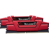 G.Skill 32 GB DDR4-2400 Kit werkgeheugen Rood, F4-2400C15D-32GVR, Ripjaws V, XMP 2.0