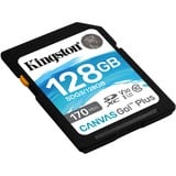 Kingston Canvas Go! Plus SDXC 128 GB geheugenkaart Zwart, UHS-I U3, Class 10
