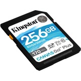 Kingston Canvas Go! Plus SDXC 256 GB geheugenkaart Zwart, UHS-I U3, Class 10, A2