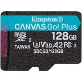 Kingston Canvas Go! Plus microSDXC 128 GB geheugenkaart Zwart, USH-I, U3, V30, A2