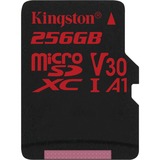 Kingston Canvas React microSD 256 GB geheugenkaart Zwart, SDCR/256GBSP, Class 10 UHS-I U3