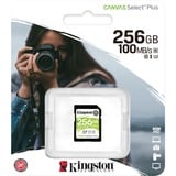 Kingston Canvas Select Plus 256 GB SDXC geheugenkaart Zwart, SDS2/256GB, Class 10 UHS-I U3