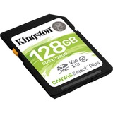 Kingston Canvas Select Plus SDXC 128 GB geheugenkaart Zwart, SDS2/128GB, Class 10 UHS-I U3