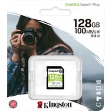 Kingston Canvas Select Plus SDXC 128 GB geheugenkaart Zwart, SDS2/128GB, Class 10 UHS-I U3