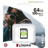 Kingston Canvas Select Plus SDXC 64 GB geheugenkaart Zwart, SDS2/64GB, Class 10 UHS-I U3