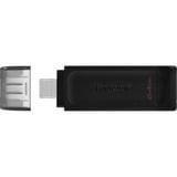 Kingston DataTraveler 70 64 GB usb-stick Zwart, DT70/64GB, USB-C 3.2 Gen 1