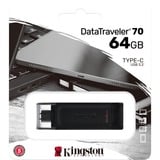 Kingston DataTraveler 70 64 GB usb-stick Zwart, DT70/64GB, USB-C 3.2 Gen 1