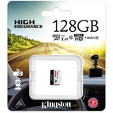 Kingston High Endurance 128 GB microSDXC geheugenkaart Wit/zwart, UHS-I (U1), Class 10, A1