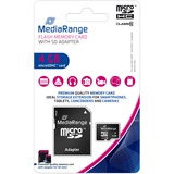 MediaRange microSD 4GB       +1Ad Cl10 SDHC     MRA geheugenkaart Zwart
