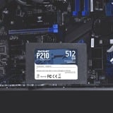 Patriot P210, 512 GB SSD Zwart, P210S512G25, SATA III