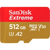 SanDisk Extreme 512 GB microSDXC geheugenkaart UHS-I U3, C10, V30 , A2
